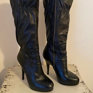 Michael Kors black leather boots